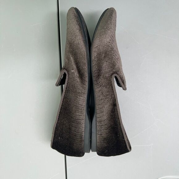 Birdies The Starling Womens 6.5 Shoes Brown Python Print Velvet Loafer Flat - Picture 7 of 10